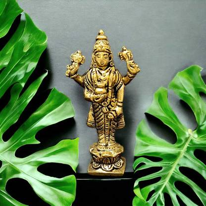 SUNINOW Suninow Brass Brass Statue of Ayurveda God Dhanvantari Idol Murti Decorative Showpiece  -  20 cm