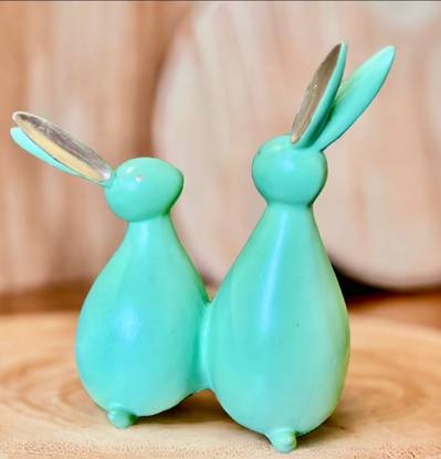 THREEMINDS Rabbit Couple Decorative Showpiece  -  53 cm