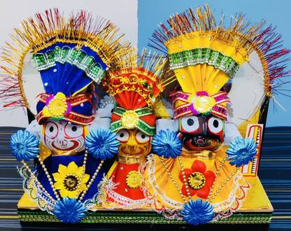 Dhaksh handicrafts jagannath besha idol Decorative Showpiece  -  10 cm