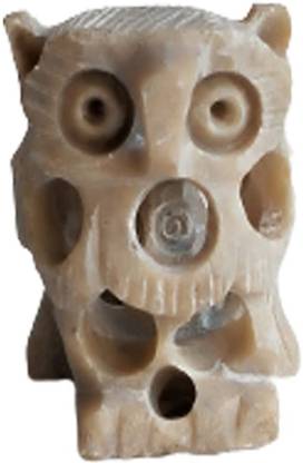 salvusappsolutions Marble Stone Owl Showpiece with Baby Owl Stone Bird Statue(White_1.5 inch) Decorative Showpiece  -  3 cm