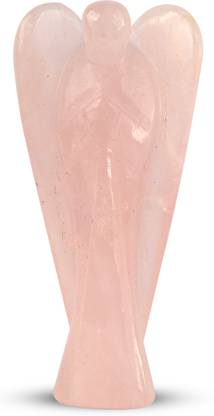 REIKI CRYSTAL PRODUCTS Natural Rose Quartz Crystal Angel Size 7.6 cm (3 inch) Decorative Showpiece  -  7.5 cm