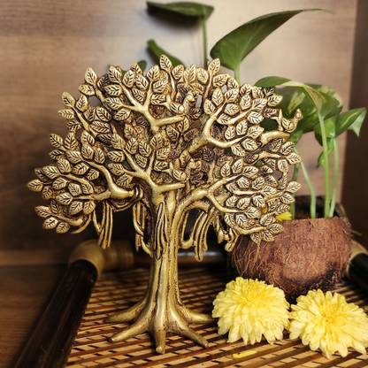 pujacraft PujaCraft Brass Big Size Karpagavirutcham Tree Decorative Showpiece  -  17 cm