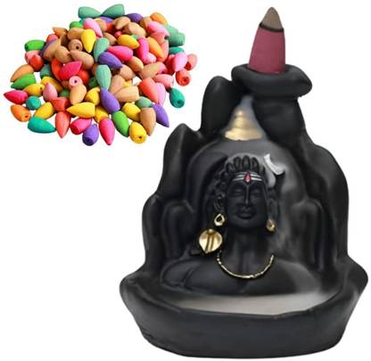 Krishna Mart Black Shiv ji smoke Decorative Showpiece  -  12 cm