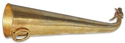 THE OREVA KRAFT Brass Shringi for Puja/Rudrabhishek/Mahadev Puja/Shiv Pujan Size 8 inch Decorative Showpiece  -  18 cm
