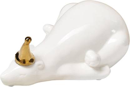 BNF Cute Polar Bear Figurine Sculpture Art Home Tabletop Decor White Lie Bear Decorative Showpiece  -  10 cm