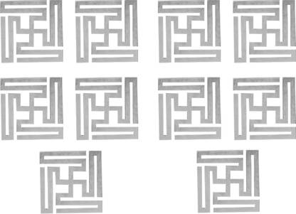 vastu vardan Vastu Tridhatu Swastik (Size-2.5cm) Tridhatu Nandavrat Swastik (Pack of 10) Decorative Showpiece  -  2.3 cm