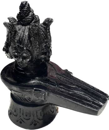 PARAS EXPORTS PARAS EXPORTS ujjain mahadev panchmukhi shivling 5 faces mahadev pindi Decorative Showpiece  -  10 cm