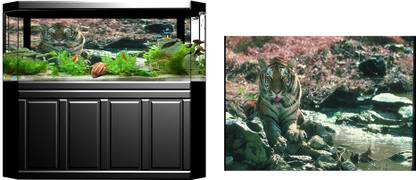Lyla 3D Aquarium Background Sticker Wallpaper HD Fish Tank Picture Decoration S Decorative Showpiece  -  5 cm