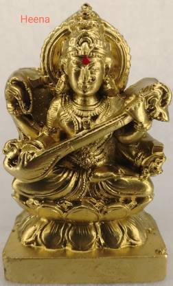 tskutty GODDESS SARASWATHI DEVI / SARADHA / VIDYA DEVI IDOL Decorative Showpiece  -  8 cm