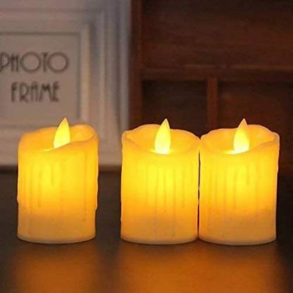 Crazy Cross LED Flameless Candle for Home Decoration, Light Set of 3pcs Candle Candle