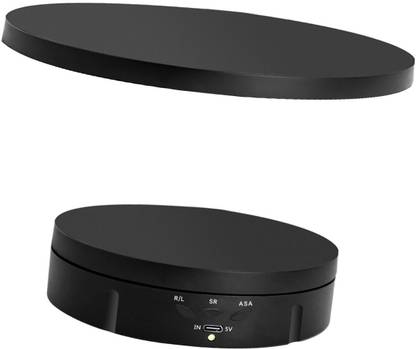 Lyla 360 Degree Motorized Turntable Display Stand for Model Product Display Black Decorative Showpiece  -  10 cm