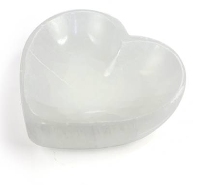 CRYSTU Natural Selenite Crystal Bowl For Reiki Healing And Energizing, Size : 10cm Decorative Showpiece  -  10 cm