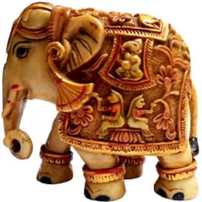 Manmayi Ananta "Resin Idol Airavat Elephant of the Gods Hindu Mythology Statue Decorative Showpiece  -  11 cm
