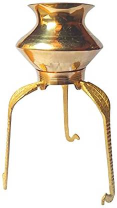 Gupangam Shivling Abhishek Stand Tripai Lota Set Shiva Lingam Jalabhishekam Decorative Showpiece  -  12 cm