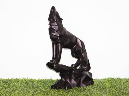 becooper Handcrafted Antique Fox Animal Big Decorative Showpiece For Home |Statue Gift Decorative Showpiece  -  25 cm