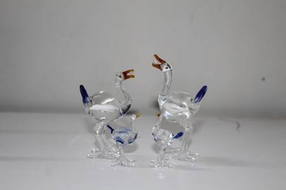 akriti Premium Quality Crystal Duck Family Decorative Showpiece  -  12 cm