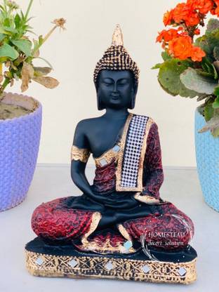 HDS HOMESTEADE DECORE SOLUTIONAshirwad Buddha | Blessing Buddha Statue for Table Decorative Showpiece  -  24 cm