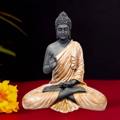 GW Creations Big Lord Gautam Buddha Deep Meditation|Lord Gautam Buddha| Statue of Buddha| Meditating Buddha| Buddha in Meditating Position| Statue for Home Decor| Hand Made Buddha| Buddha idol for home| Buddha Statue| Corner Showpiece for Drawing Room| Big Showpiece for living room| Buddha Statue in marble| Idol of God| You must like it go for it, see the reviews Decorative Showpiece  -  36 cm