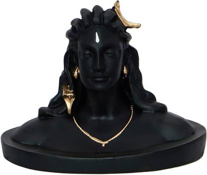 HOIVA (Pack of 1)Shiva Adiyogi Statue for Car Dash Board/Home & Office Decor- 4 inch Decorative Showpiece - 11 cm