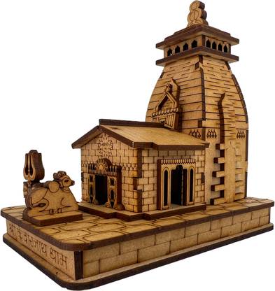 Elegant Lifestyle Kedarnath Temple 3D Miniature Kedarnath Mandir Shree Kedarnath Dham, Lord ShivJi Decorative Showpiece - 12.5 cm
