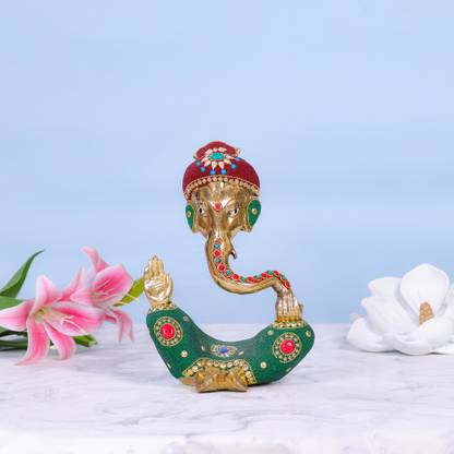 NIKSA HOMES Modern Style Ganpati Stone Embellishments, Ganpati Gajanan Ganesha Mangalmurti Decorative Showpiece  -  25 cm