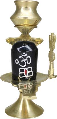 vinayakmoorti Shivling Shivlingam with Snake Shiva Lingam Statue (Height:- 4 Inch) Decorative Showpiece  -  9 cm