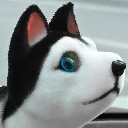 Lyla Cute Bobble Head Dog Puppy Nodding Dog for Car Dashboard Ornament Husky Decorative Showpiece  -  10 cm