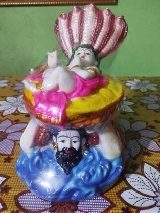 DevHandicrafts Vasudev Carrying Baby Krishna Statue Lord Vasudev Krishna Decorative Showpiece Decorative Showpiece  -  16 cm