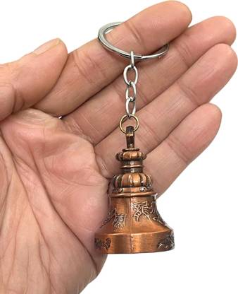 numeroastro Tibetan Bell KeyChain | Guardian Bell Key Chain For Good Luck Decorative Showpiece  -  5 cm