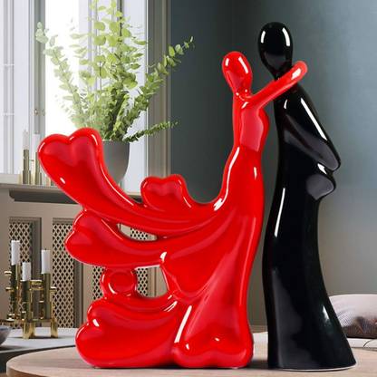 Once and again Lovely Cute Hugging Swan Set Showpiece for Home Decorative Gift Item Decorative Decorative Showpiece  -  24 cm