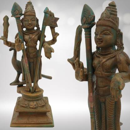 Bhunes Bronze Raja Murugan, Swaminatha Silai, Karthick Bhagawan, Subramanya, Kumara Decorative Showpiece  -  15 cm