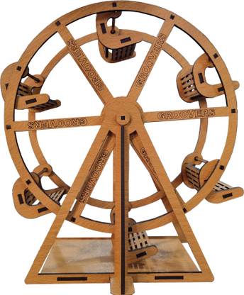 Groovers Giant Wheel | showcase elegant item | gifting items steam beach color Decorative Showpiece  -  25.4 cm
