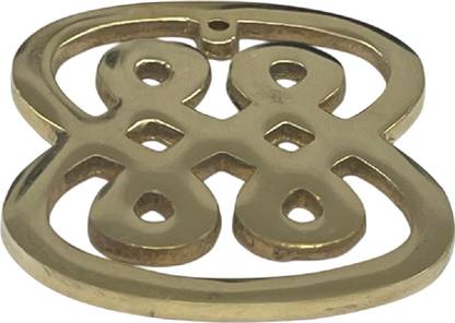 numeroastro Vastu Infinity Symbol in Brass for Good Luck, Wealth & Prosperity Decorative Showpiece  -  8 cm