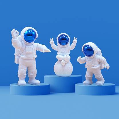 Street27 Street27 3 pcs Astronaut Figurine Home Decor Astronaut Statue Decorative Showpiece  -  7.4 cm