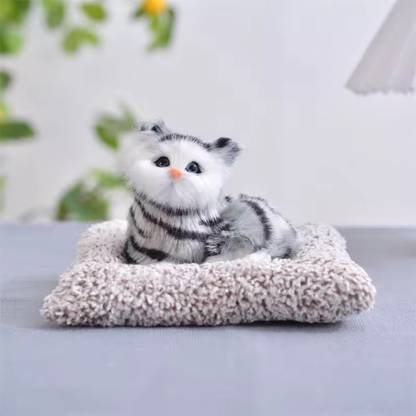 Ascension Cute Cat for Car Dashboard with Activated Carbon Car Interior Accessories Decorative Showpiece  -  18 cm