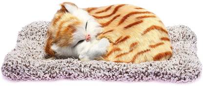 Hoodinter Car Dashboard Sleeping Cat Big Plush Toy Figurines Showpiece Decorative Showpiece  -  26 cm