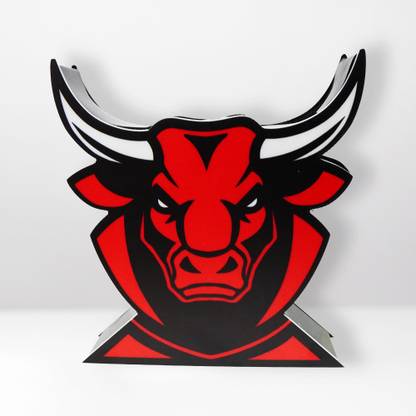 DropoutEngineer Trading Bull Showpiece Item, Trading Setup Accessories, Stock Market Bull Decors Decorative Showpiece  -  18 cm