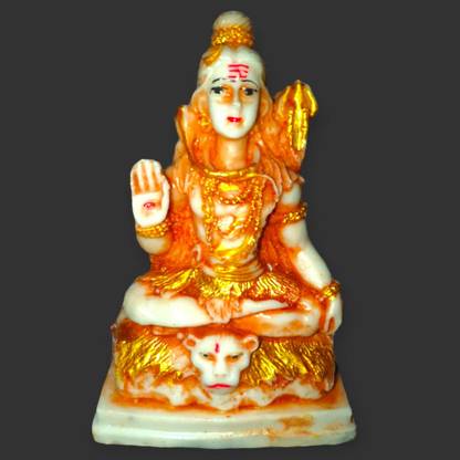 kunuaaru Shiv ji murti shi Marble icon Statue for shivratri and pooja Decorative Showpiece  -  10 cm