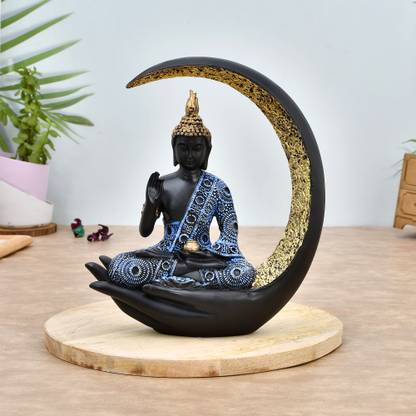 Craft Junction Samadhi Buddha Sitting On Chand For Home Decor Decorative Showpiece  -  26 cm