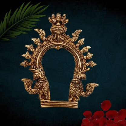 Bhunes Brass Prabhavali | Prabhavali Frame | Prabhawal | Brass Arch For Home | Prabhavali Brass Frame |Brass Arch | Prabhaval Decorative Showpiece  -  16 cm