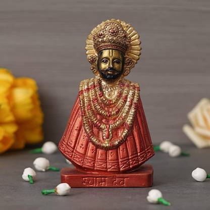 Sage Baba Khatu Shyam ji Idol Statue For Home And Car Dashboard Decorative Showpiece  -  15.24 cm
