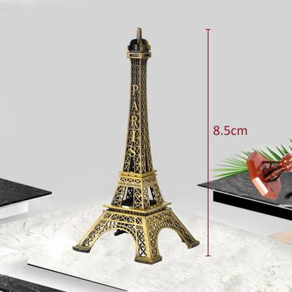 Augen Antique Finish Eiffel Tower 8.5cm Souvenir Metal Miniature Statue (6751-A48) Decorative Showpiece  -  8.5 cm