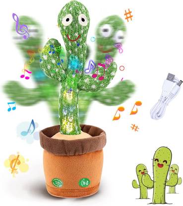 CASE CREATION Dancing Cactus Talking Toy, Cactus Plush Toy, Wriggle & Singing Recording Repeat