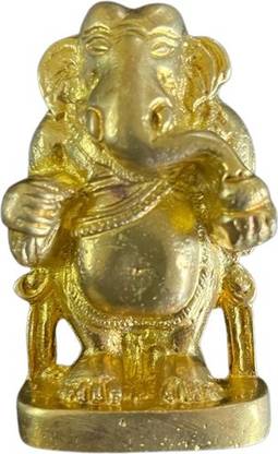 Delidge Brass Idagunji Ganesha Idol showpiece Statue Handmade for Home & Office Decorative Showpiece  -  8 cm