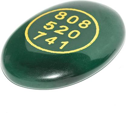 VIBESLE Green Jade Crystal Stone Money Switch Word Angle number 808520741 Decorative Showpiece - 10 cm
