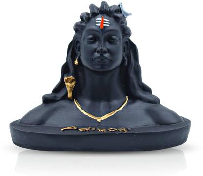 A & S VENTURES Polyresin Adiyogi Shiva Statue for Car Dash Board & Gift, Idol/Adiyogi/Murti Decorative Showpiece  -  10.4 cm