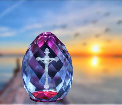Lilone Holy Cross Crystal Decorative Showpiece  -  5 cm