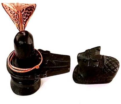 SHREENATHJI Shiv Ling + Pothiya + Nag Devta Statue/Murti/Idol for Daily Pooja and Vastu Dosh Remover AAA Quality Decorative Showpiece  -  5 cm