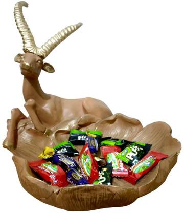 WINSOME COLLECTION Table Plater Decorative Showpiece Deer Statue Animal Figurine Decorative Showpiece - 17 cm