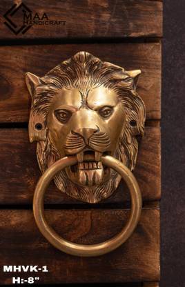 MAA HANDICRAFT LION DOOR KNOB Decorative Showpiece  -  15 cm